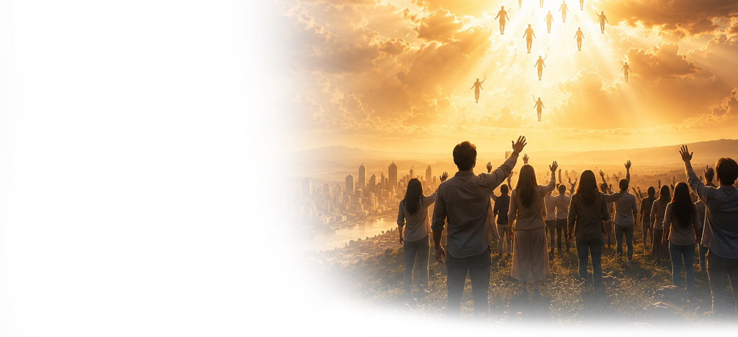Image de couverture expliquant ce qu'est l'enlèvement de l'Église selon la Bible, les passages bibliques qui l'annoncent et son importance dans les prophéties de la fin des temps.