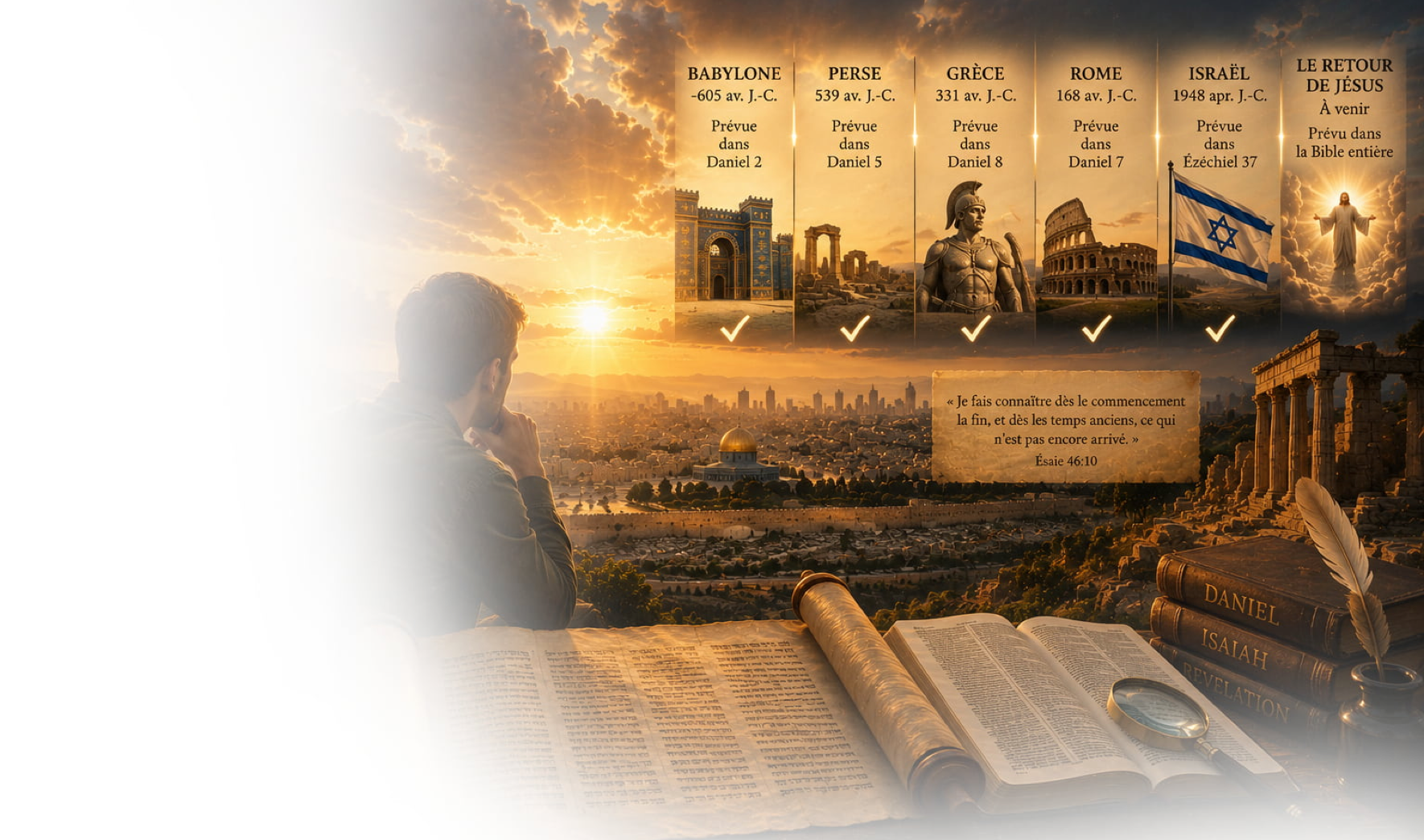 Image de couverture examinant la fiabilité des prophéties bibliques, leurs accomplissements historiques et les raisons pour lesquelles de nombreux croyants considèrent la Bible comme digne de confiance.