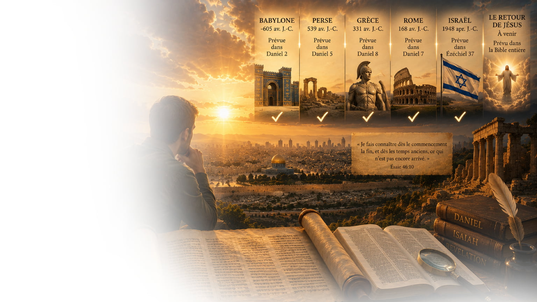 Image de couverture examinant la fiabilité des prophéties bibliques, leurs accomplissements historiques et les raisons pour lesquelles de nombreux croyants considèrent la Bible comme digne de confiance.
