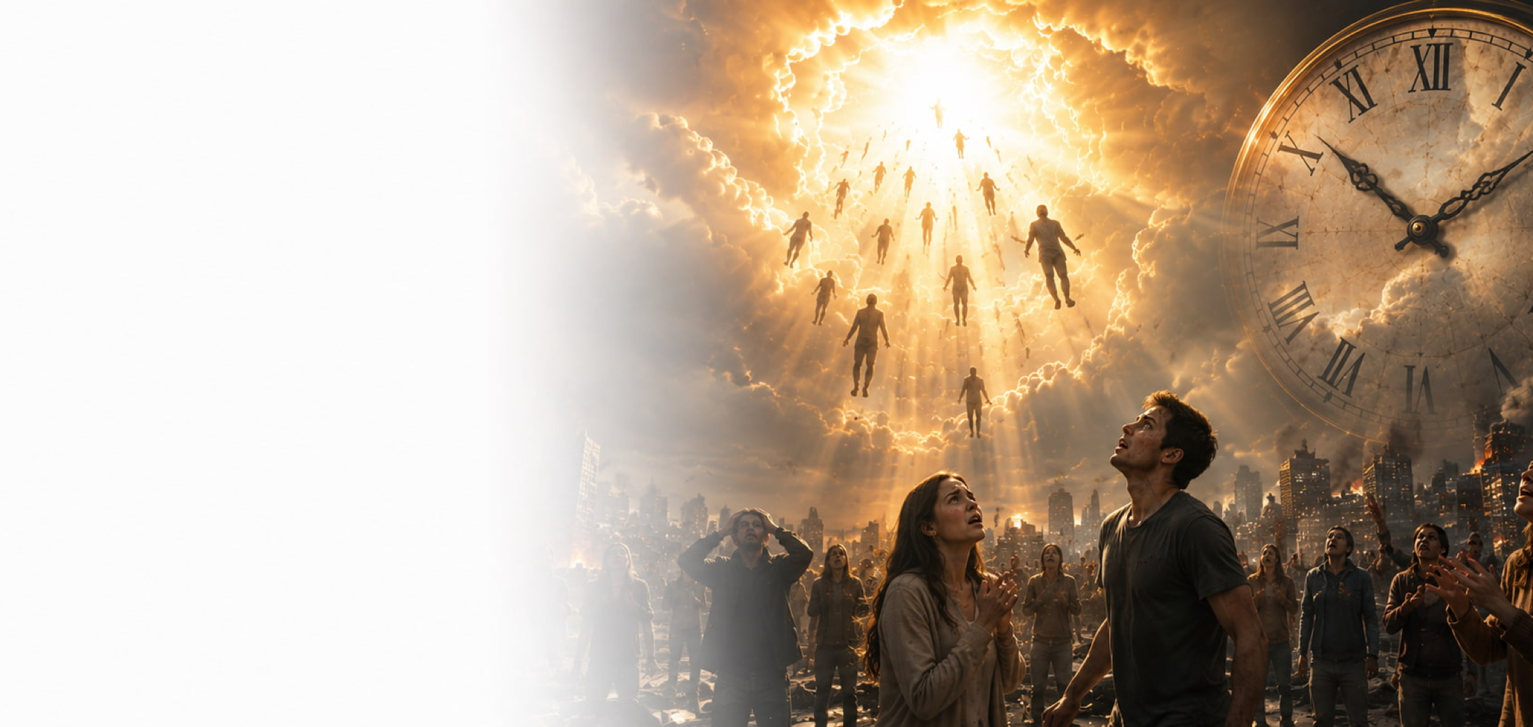 Image de couverture expliquant les conséquences de manquer l’enlèvement de l’Église, les événements qui suivront et ce que la Bible annonce pour ceux qui resteront sur terre.