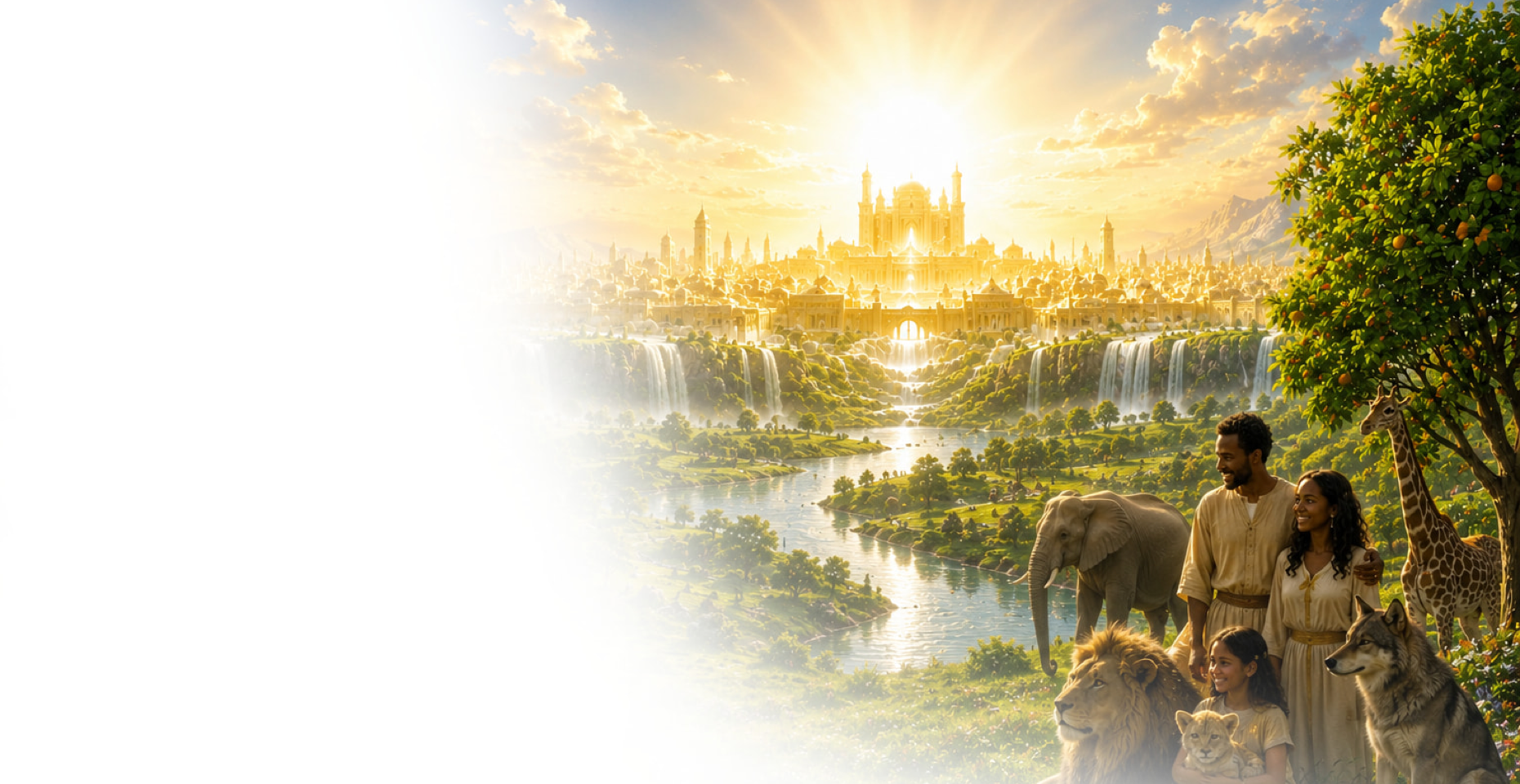 Image de couverture expliquant le règne millénaire de Jésus-Christ annoncé dans Apocalypse 20, période de paix, de justice et de restauration sur la terre après son retour glorieux.