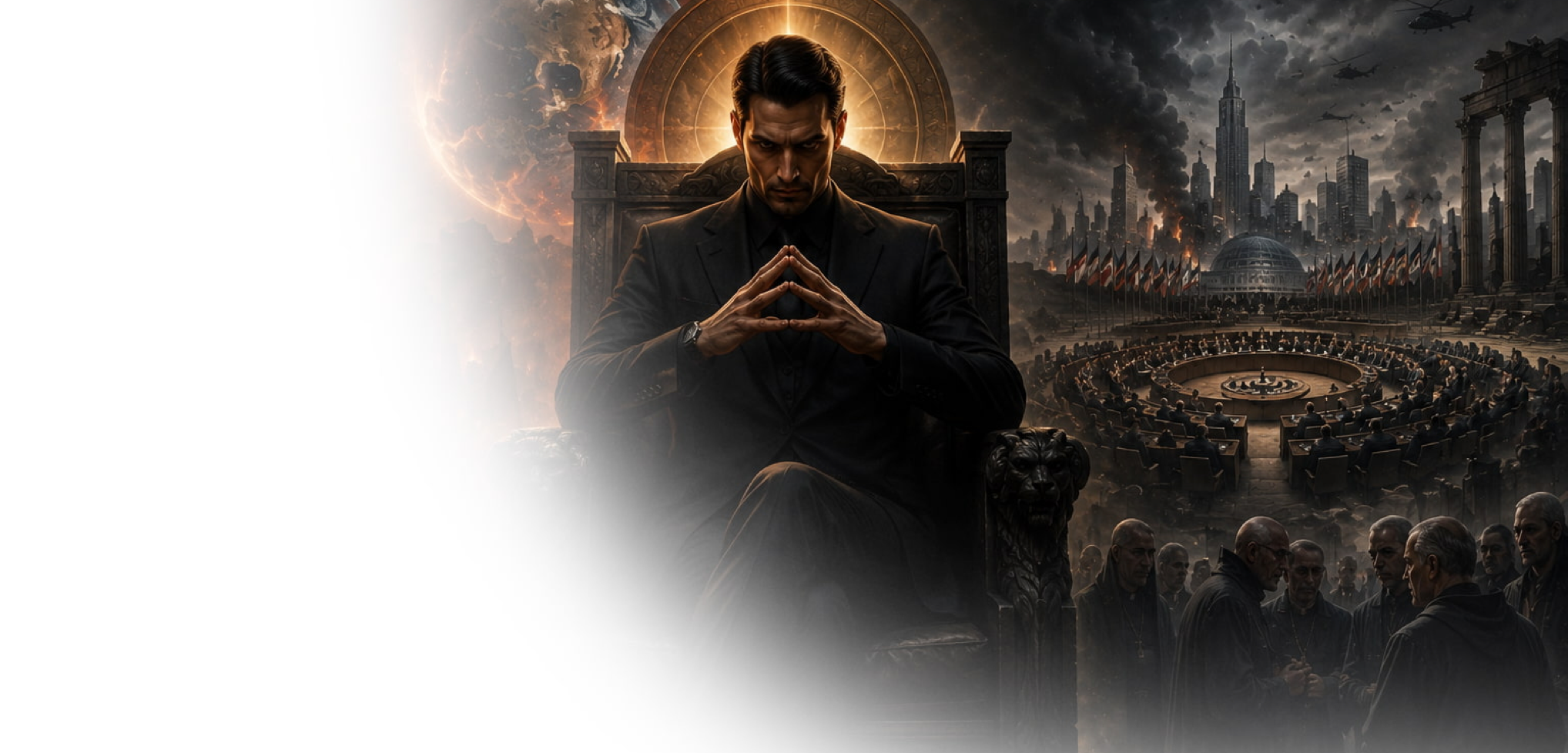 Image de couverture expliquant l'identité, le rôle et les caractéristiques de l'Antichrist annoncées dans les prophéties bibliques de la fin des temps.