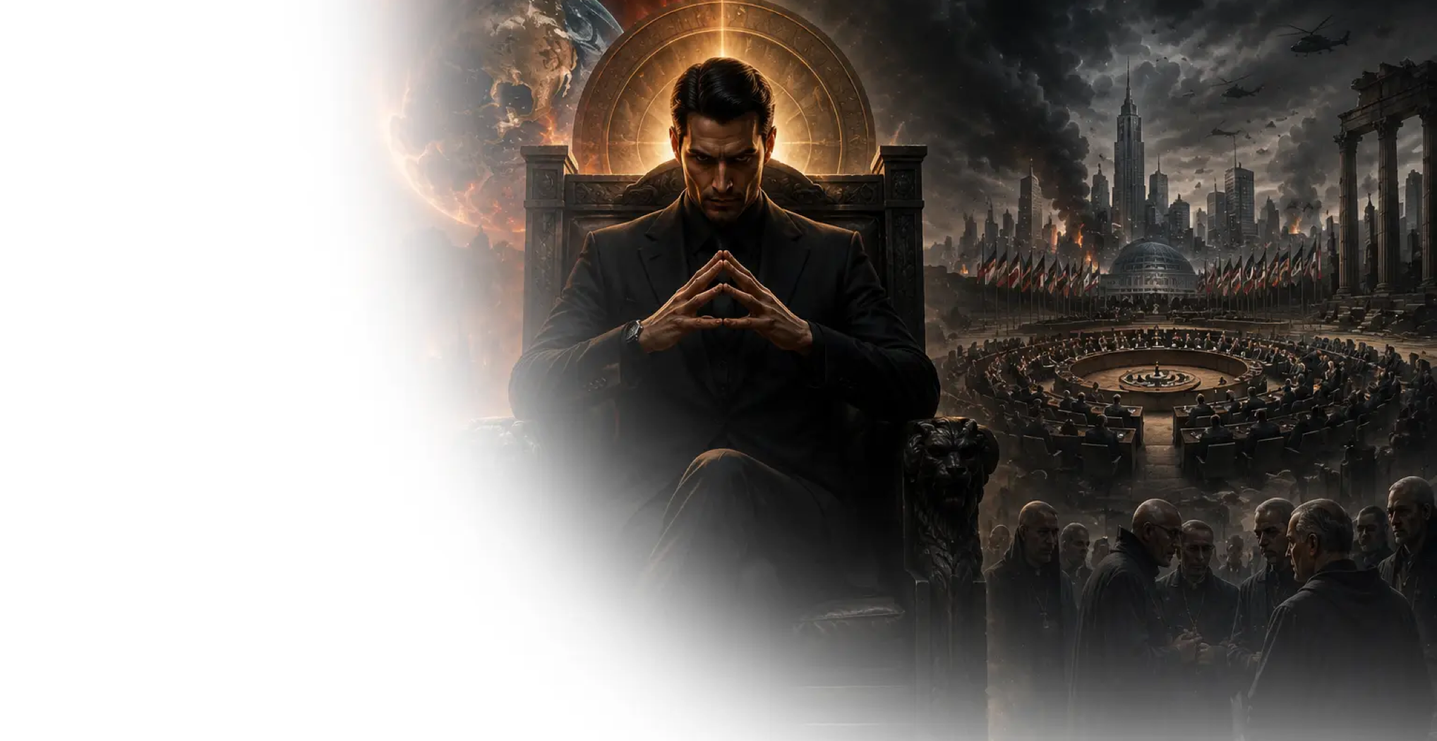 Image de couverture expliquant l'identité, le rôle et les caractéristiques de l'Antichrist annoncées dans les prophéties bibliques de la fin des temps.