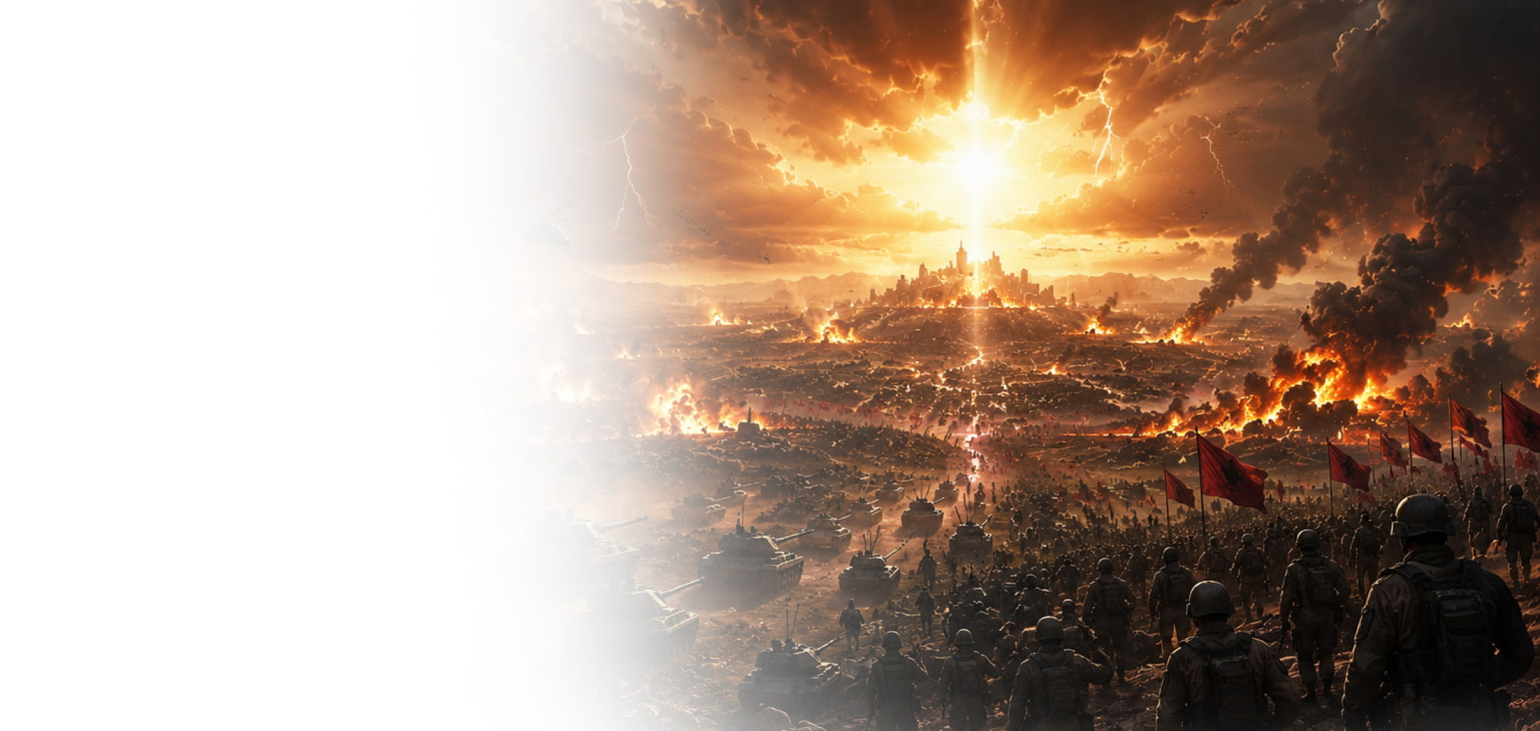 Image de couverture expliquant la bataille d’Harmaguédon annoncée dans l’Apocalypse, l’affrontement final des nations avant le retour glorieux de Jésus-Christ et l’établissement de son royaume.