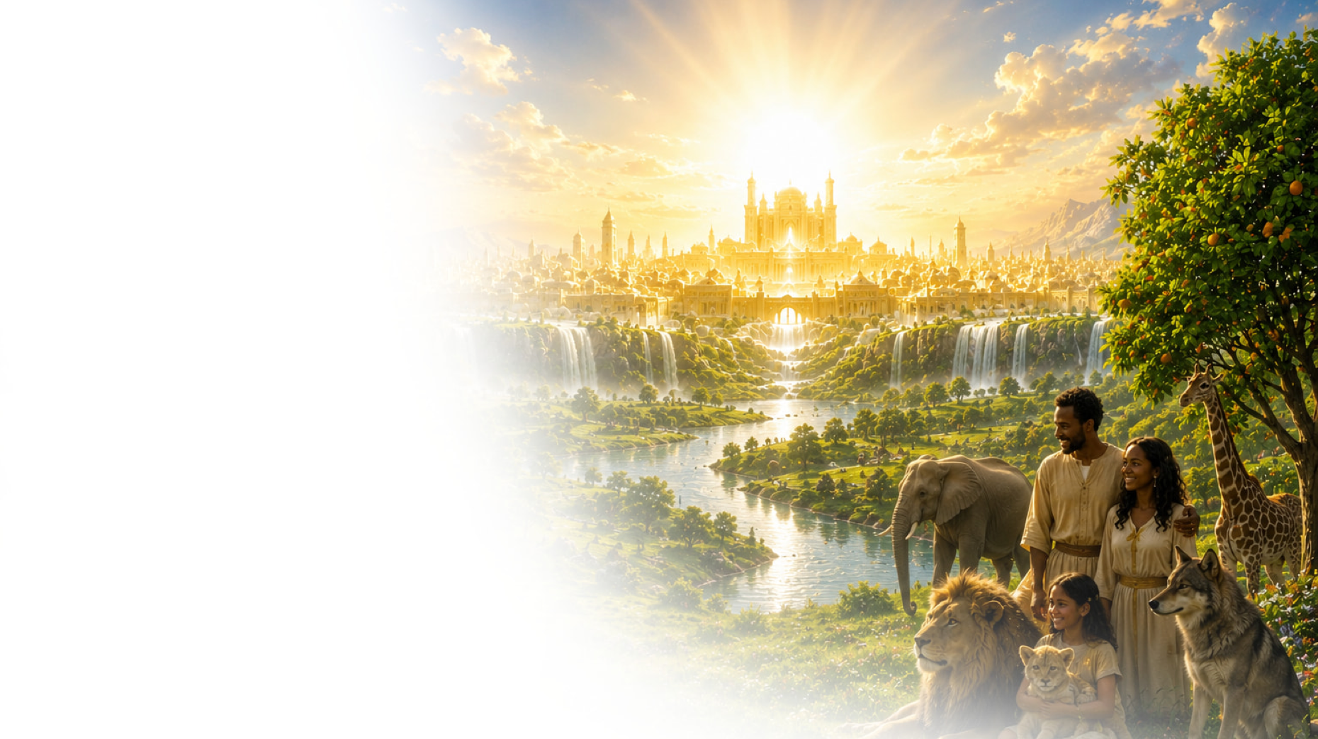 Header image explaining the thousand-year reign of Jesus Christ described in Revelation 20, a period of peace, justice, and restoration on earth following His glorious return.