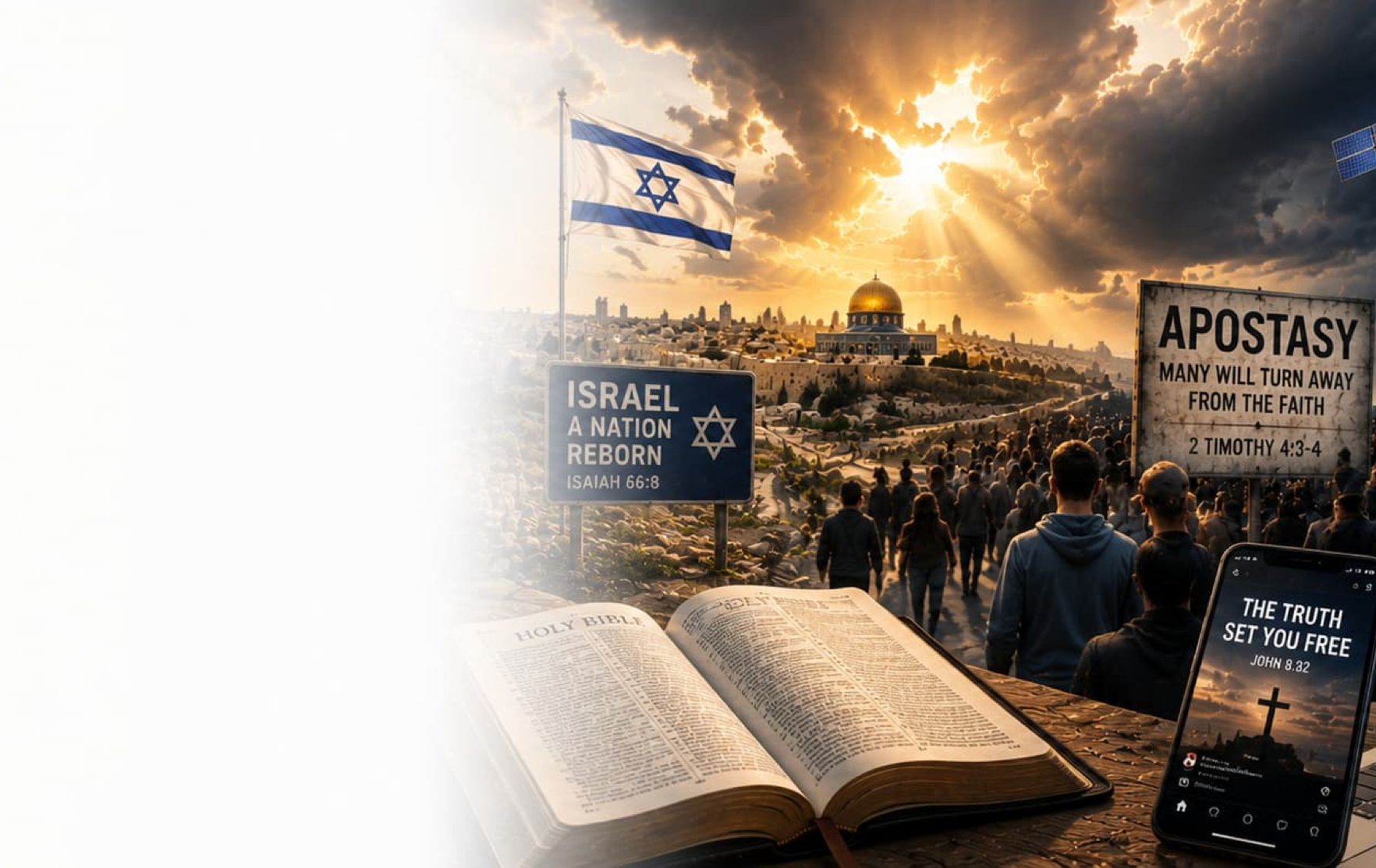 Header image presenting the prophetic signs described in the Bible that indicate the rapture of the Church and the return of Jesus Christ may be near.