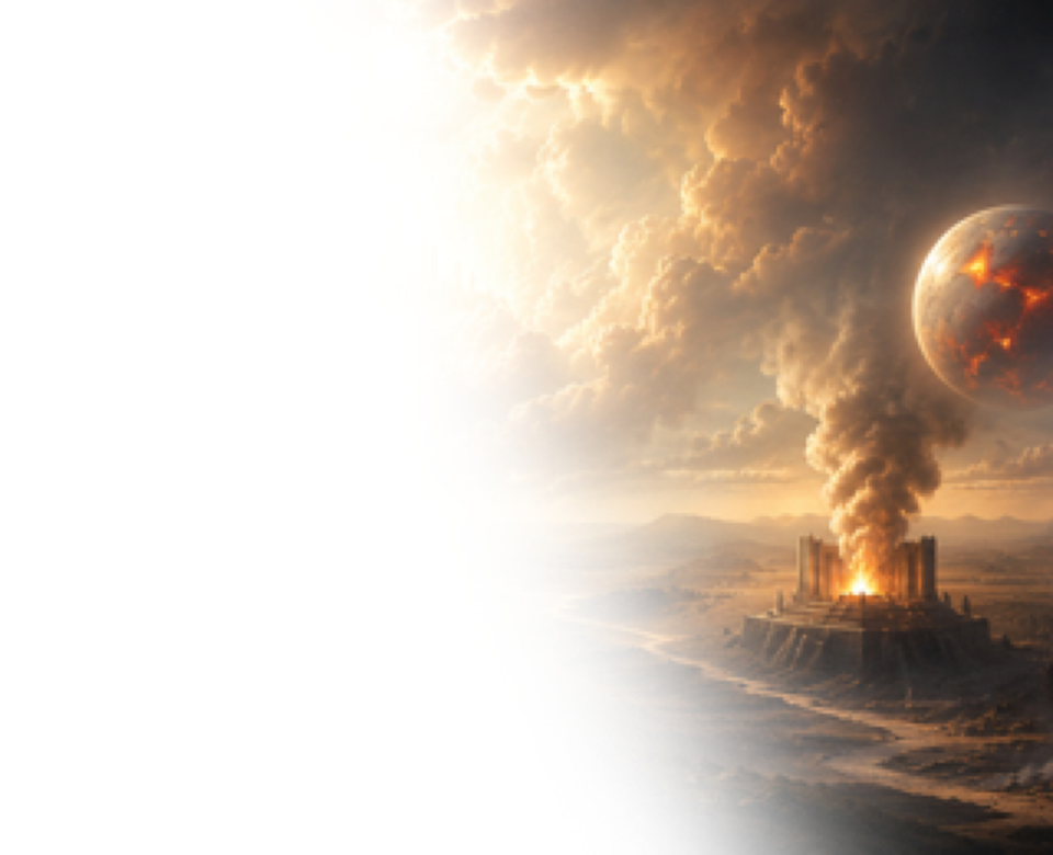 Image de couverture présentant la chronologie biblique des événements de la fin des temps, depuis l'enlèvement de l'Église jusqu'à la Nouvelle Jérusalem.